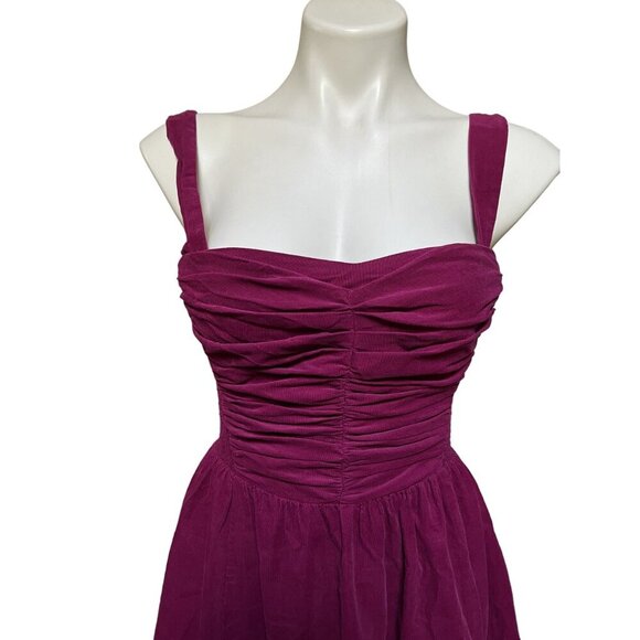 HD In Paris Velvet Dress Queen Anne Neckline Removable Straps 4 - Picture 4 of 11